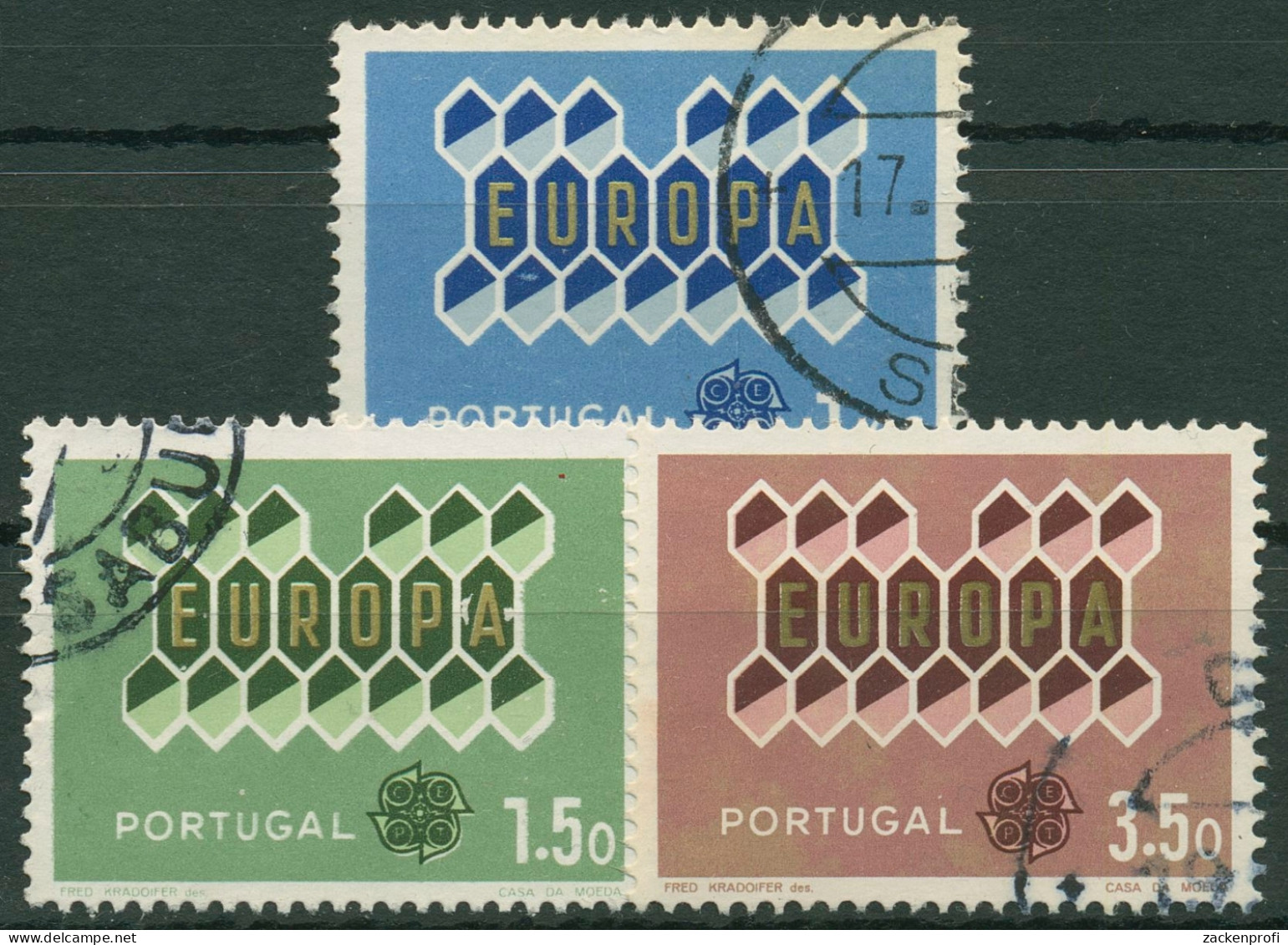 Portugal 1962 Europa CEPT Bienenwaben 927/29 Gestempelt - Gebruikt