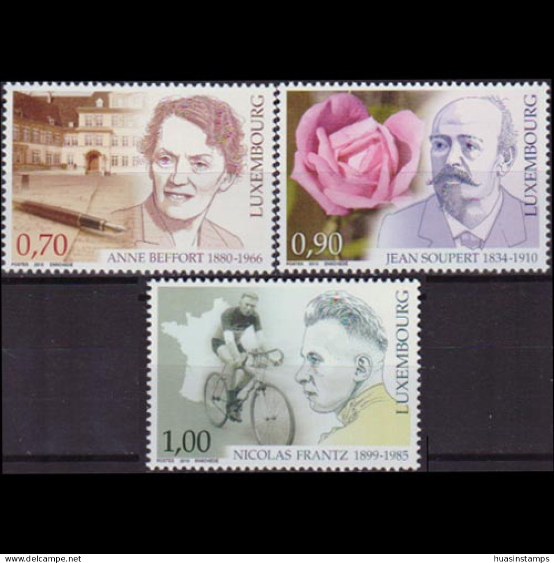 LUXEMBOURG 2010 - Scott# 1301-3 Famous Persons Set Of 3 MNH - Unused Stamps
