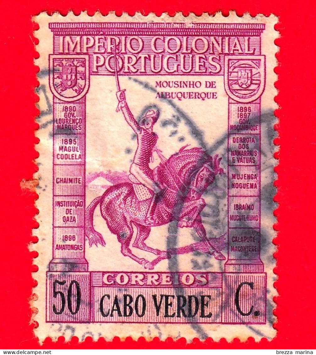 Impero Coloniale Portoghese - CAPO VERDE - 1938 - Mousinho Di Albuquerque - Cavalli - 50 - Cape Verde