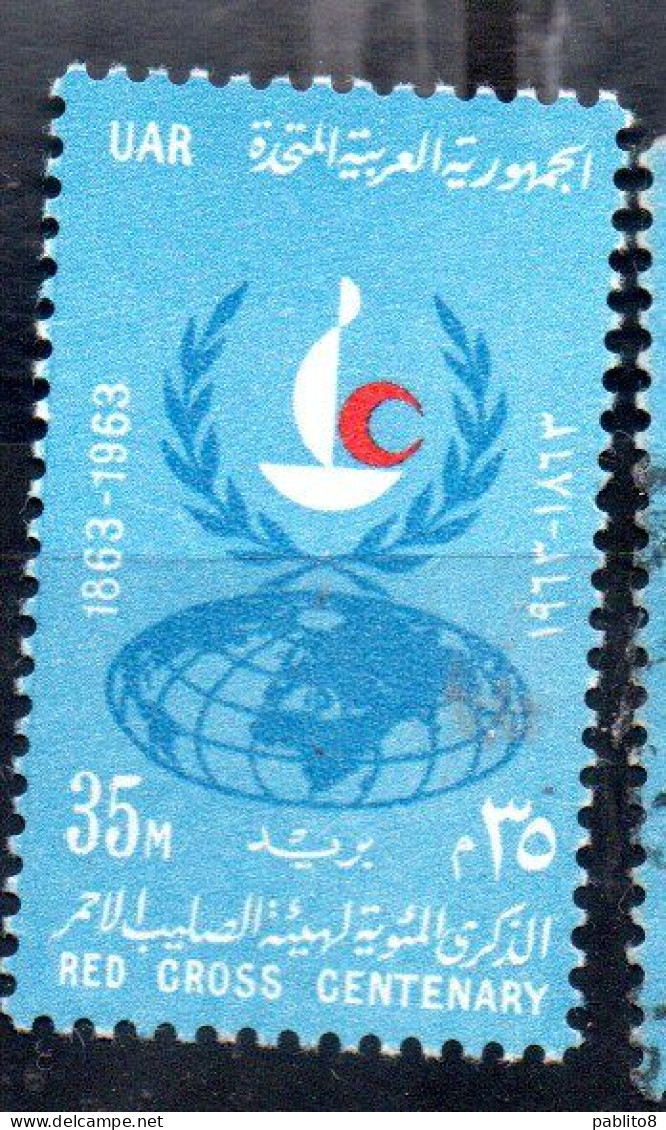 UAR EGYPT EGITTO 1963 CENTENARY OF RED CROSS CROIX ROUGE CROCE ROSSA 35m MNH - Neufs