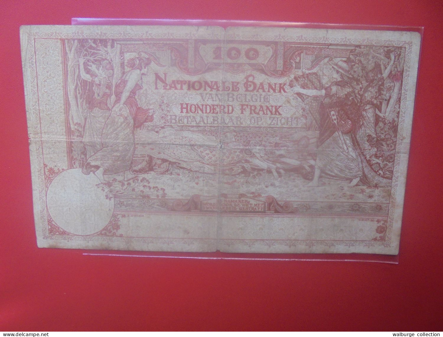 BELGIQUE 100 FRANCS 1909 (Avec Arabesques) Circuler COTES:45-90-225 EURO (B.33) - 100 Francs
