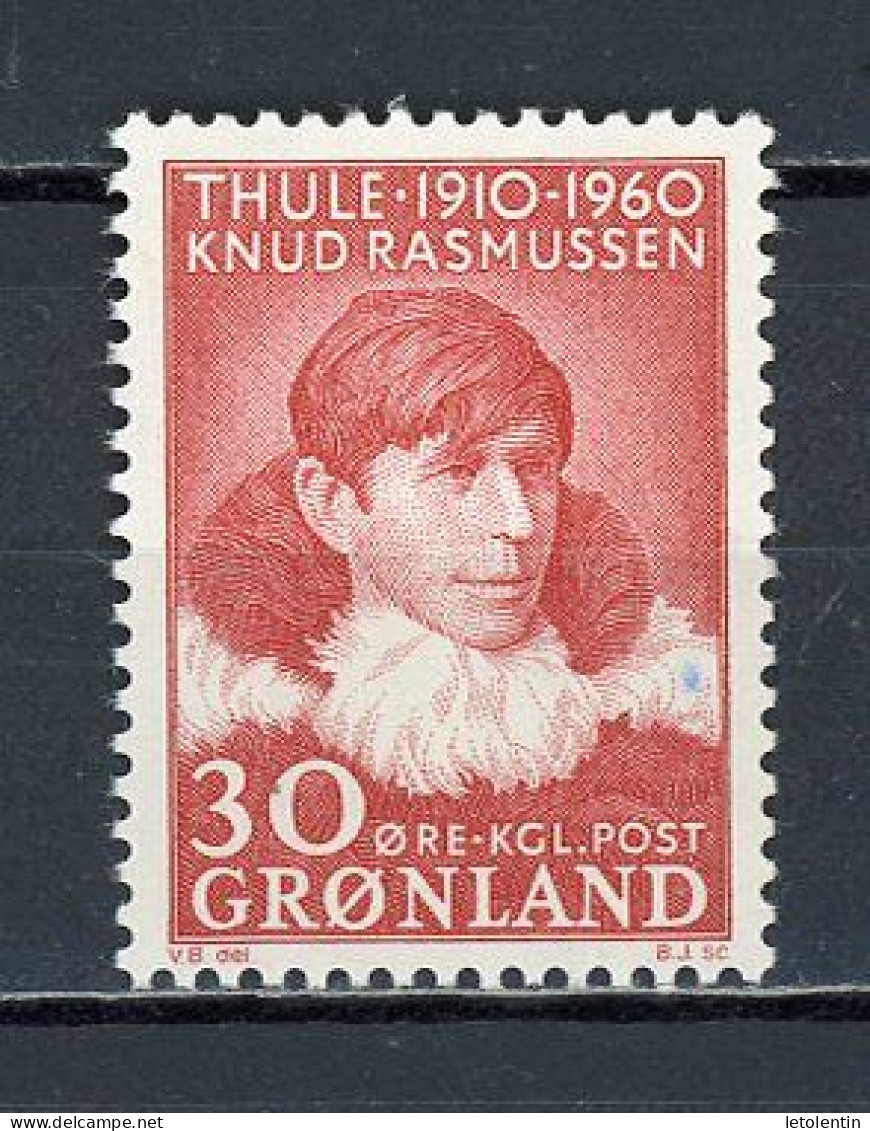 GROENLAND - KNUD RASMUSSEN - N° Yvert 34** - Nuovi