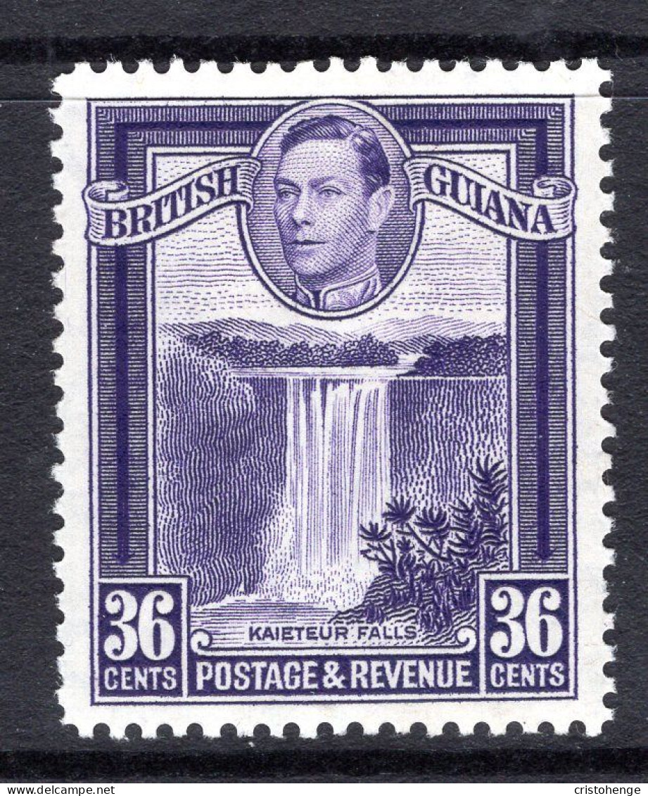 British Guiana 1938-52 KGVI Pictorials - 36c Kaieteur Falls - P.12½ HM (SG 313) - British Guiana (...-1966)