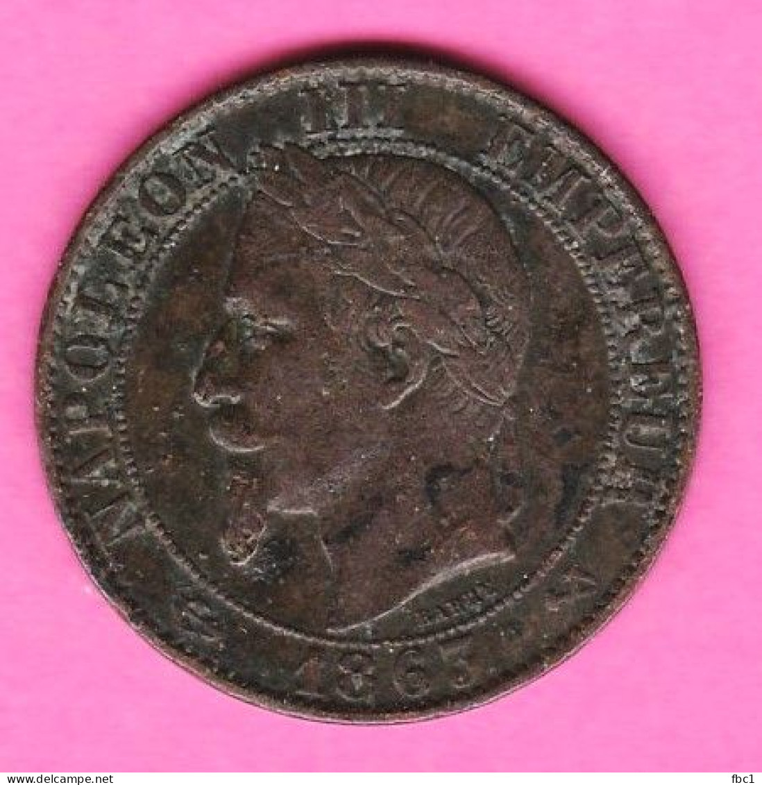 Napoléon III - 5 Centimes - 1863 - K (Bordeaux) Bronze - 5 Centimes