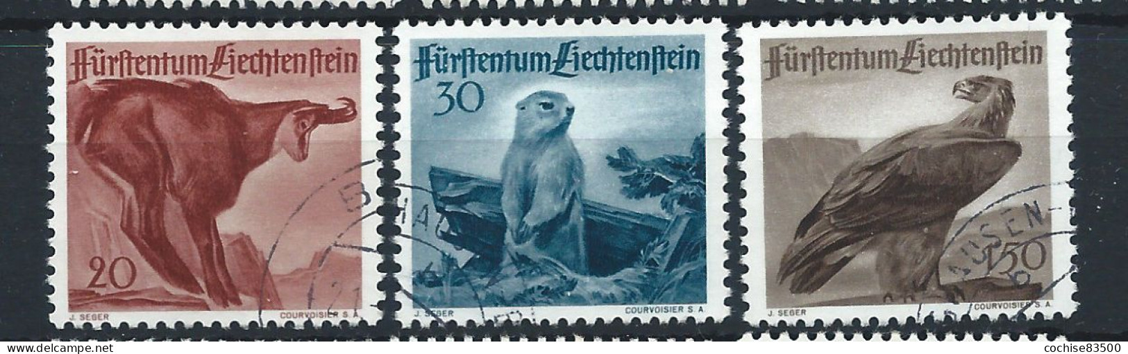 Liechtenstein N°228/30 Obl (FU) 1947 - Faune Divers - Used Stamps