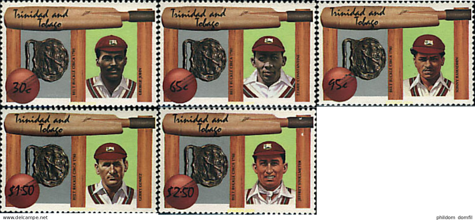 726979 HINGED TRINIDAD Y TOBAGO 1988 JUGADORES DE CRICKET - Trinidad En Tobago (1962-...)