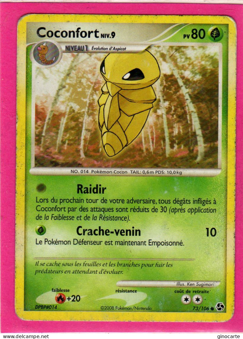 Carte Pokemon 2008 Diamant Et Perle Duel Au Sommet 73/106 Coconfort 80pv Dos Blanchi - Diamant & Perle