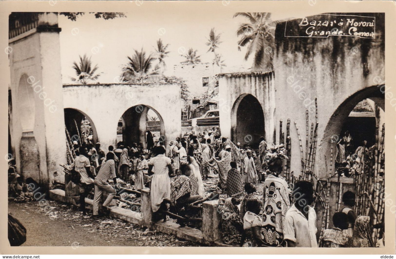 Comores Comoros Real Photo Bazar Moroni Grande Comore Bamboo Market - Comores