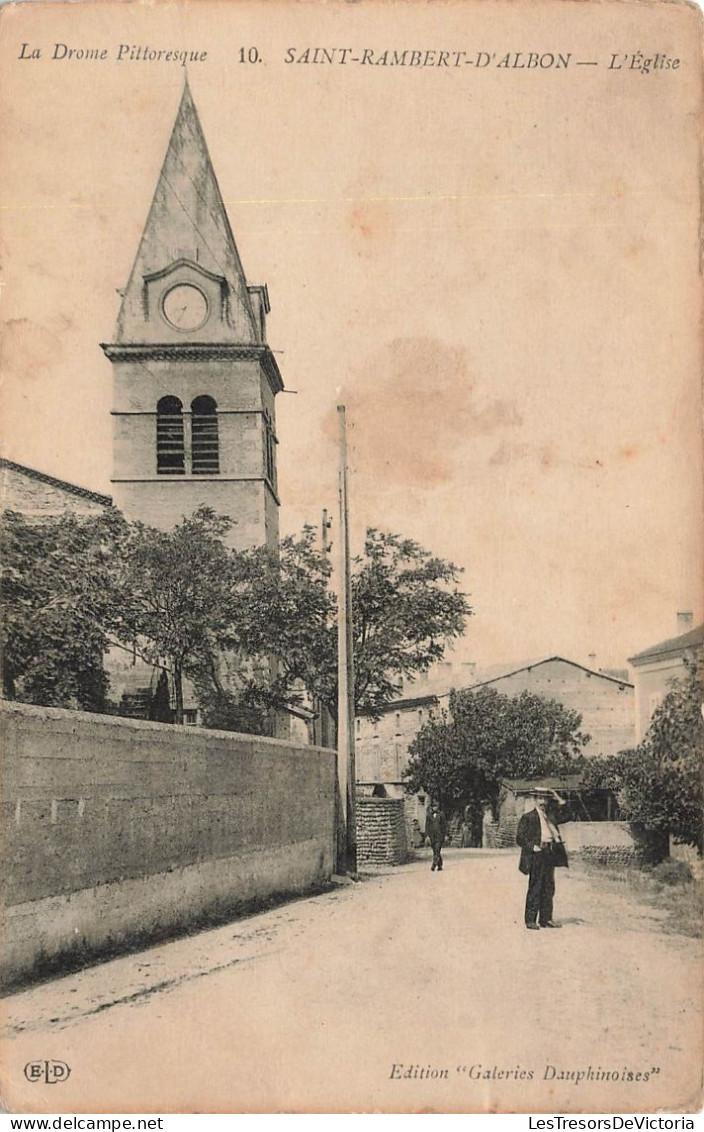 FRANCE - La Drome Pittoresque - Vue Panoramique - Saint Rambert D'Albon - Vue De L'église - Carte Postale Ancienne - Saint Just Saint Rambert