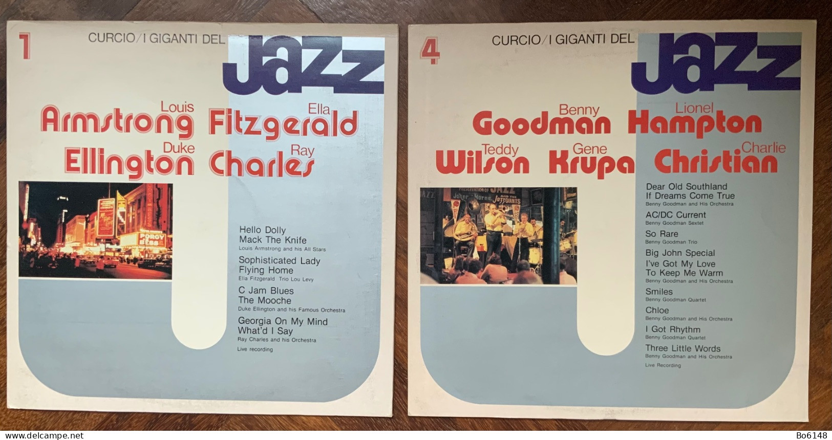 2 Dischi 33 Giri I GIGANTI DEL JAZZ N.1 E 4 : Goodman, Fitzgerald, Ellington, … - Jazz