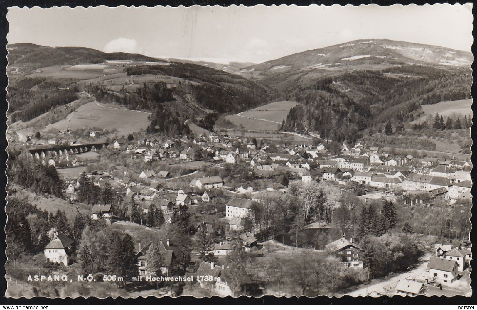 Austria - 2870 Aspang-Markt - Alte Stadtansicht Mit Brücke - Hochwechsel - Nice Stamp - Hollabrunn