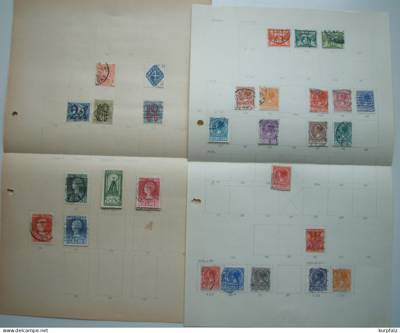 Niederlande - Briefmarken-Konvolut alt + neu, ** + ⊙, alte Blätter + Steckseiten