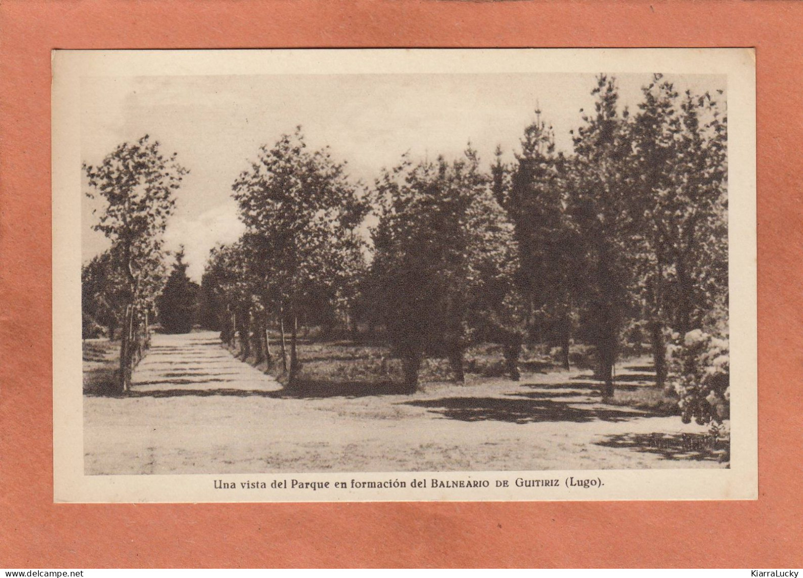 GUITIRIZ - ESPAGNE - GALICIA - LUGO - AGUAS Y BANOS - UNA VISTA DEL PARQUE EN FORMACION DEL BALNEARIO - NEUVE - Lugo