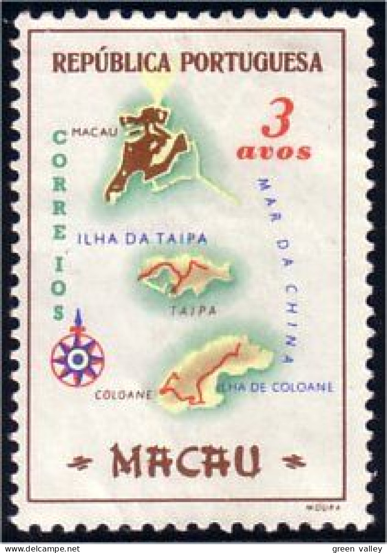 586 Macao Macau Carte De L'ile De Macau Island Map (MAC-11) - Iles
