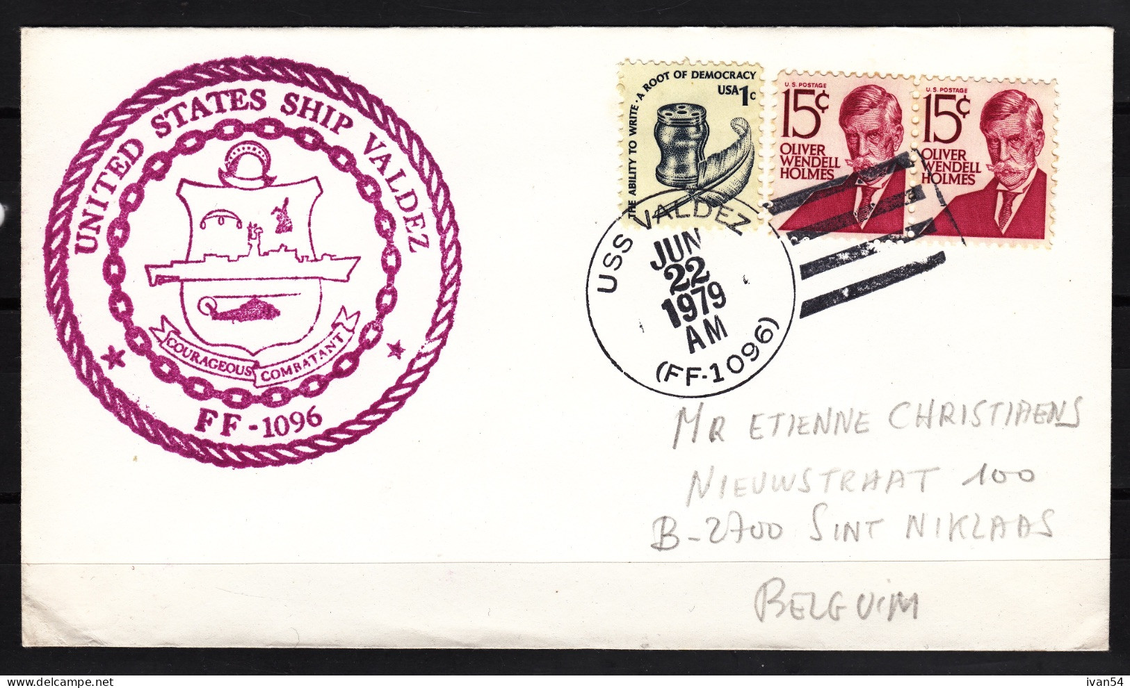 USA : Boat Post - Ship USS VALDEZ (1979) - FDC