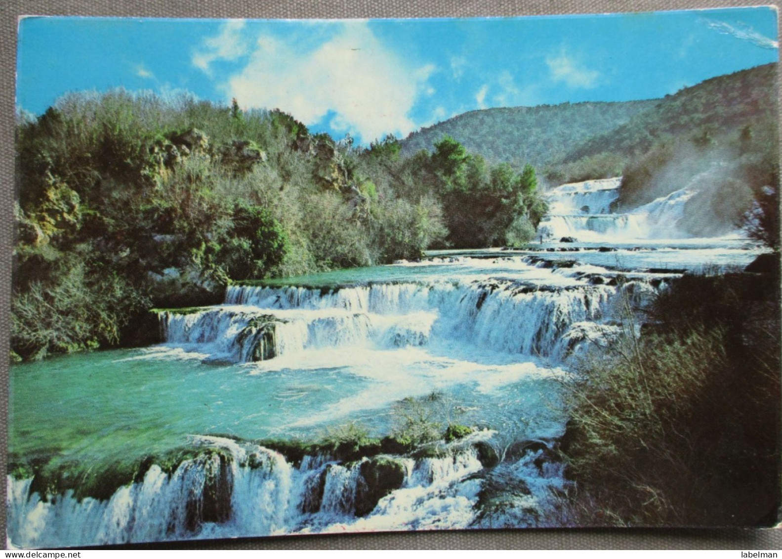 CROATIA SLAPOVI KRKE JUGOSLAVIA POSTCARD CARTOLINA ANSICHTSKARTE CARTE POSTALE POSTKARTE CARD KARTE - Etiketten Van Hotels