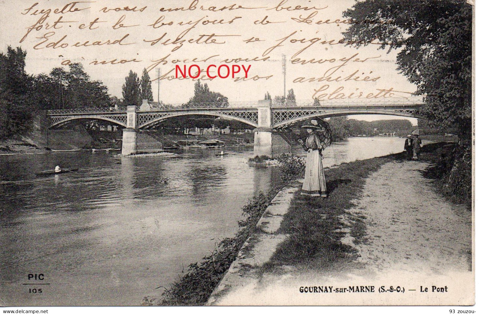93. GOURNAY SUR MARNE Le Pont, Animé. - Gournay Sur Marne