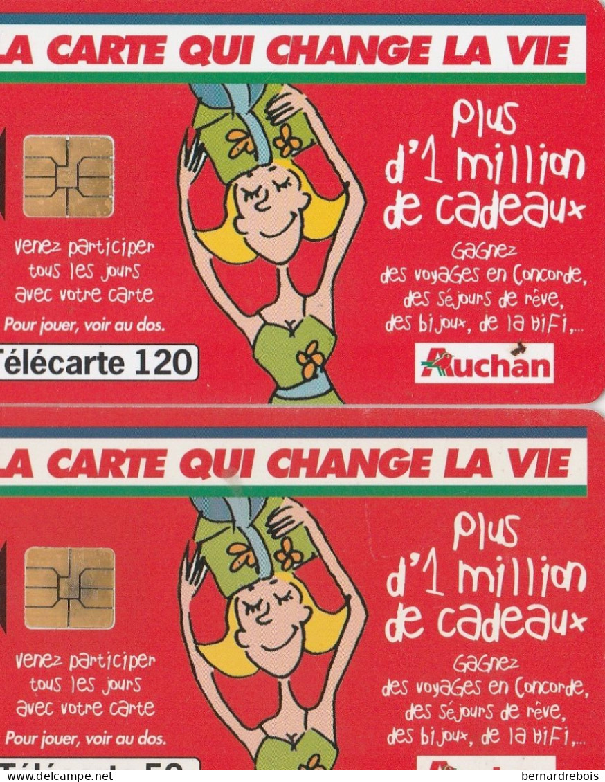 BB01 - AUCHAN ROUGE, 50 Et 120 U, Pour 1 Euro - Non Classificati