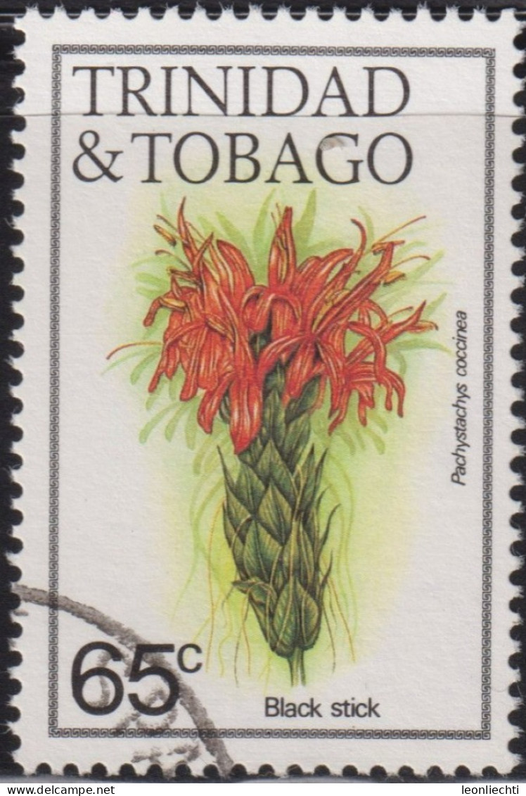 1983 Trinidad & Tobago (1962-...)° Mi:TT 486I, Sn:TT 399, Yt:TT 490, Sg:TT 643A, Black Stick (Pachystachys Coccinea) - Trinidad En Tobago (1962-...)