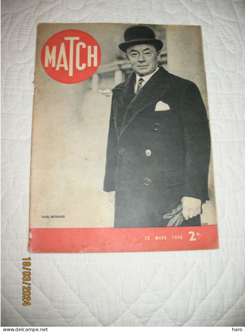 Guerre 40/45 - Revue " PARIS MATCH " Du 28 Mars 1940 (FR 112) - Frans