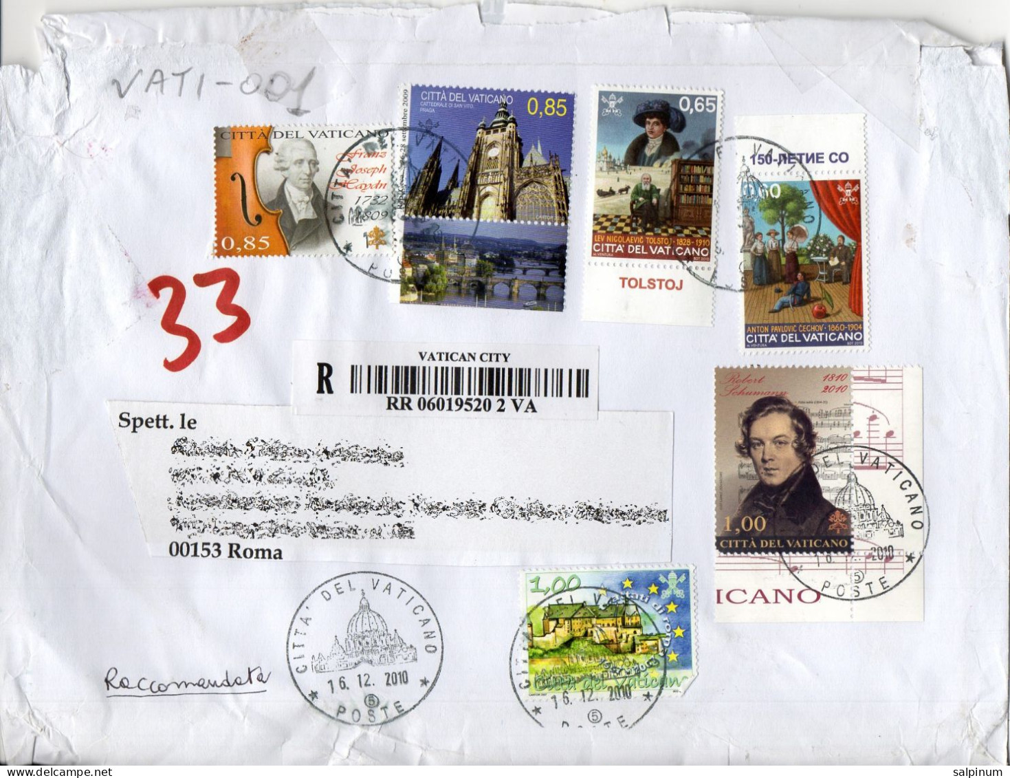 Philatelic Envelope With Stamps Sent From VATICAN CITY STATE To ITALY - Lettres & Documents