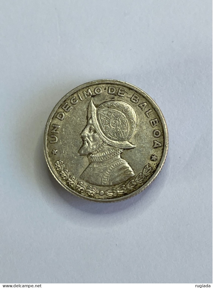 1961 Panama 1/10 Balboa 90% Silver Coin, XF Extremely Fine - Panama