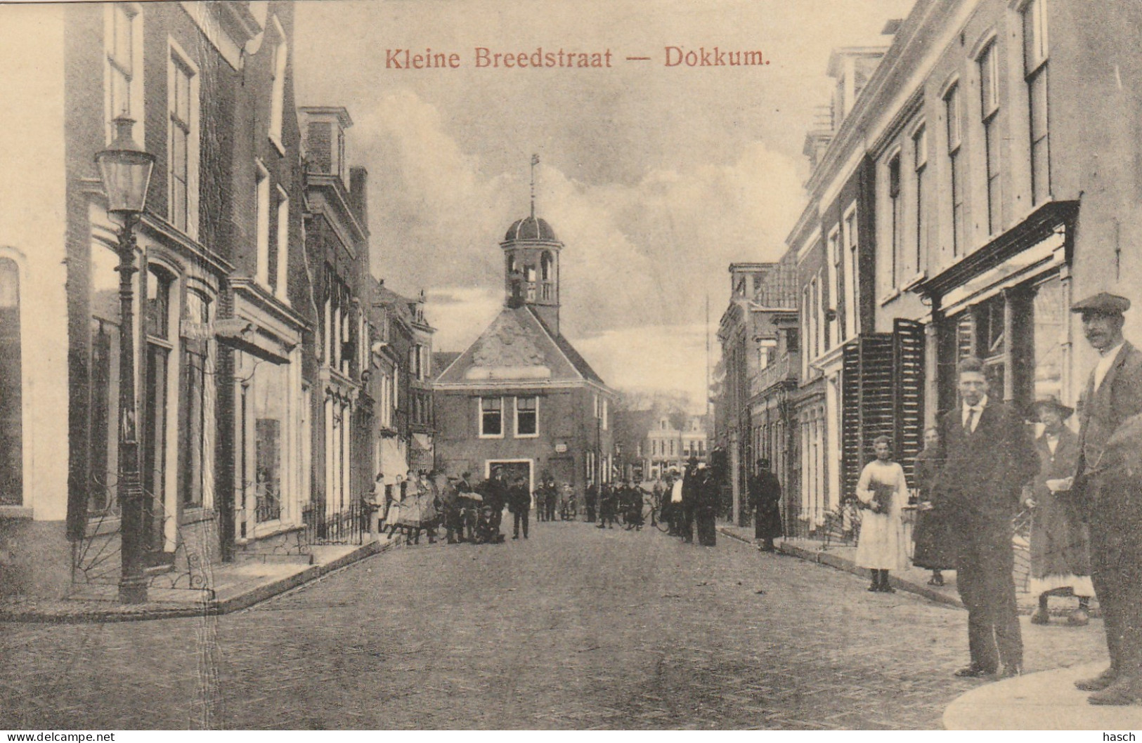 489313Dokkum, Kleine Breedstraat. 1919. (Vouw Zie Achterkant)  - Dokkum