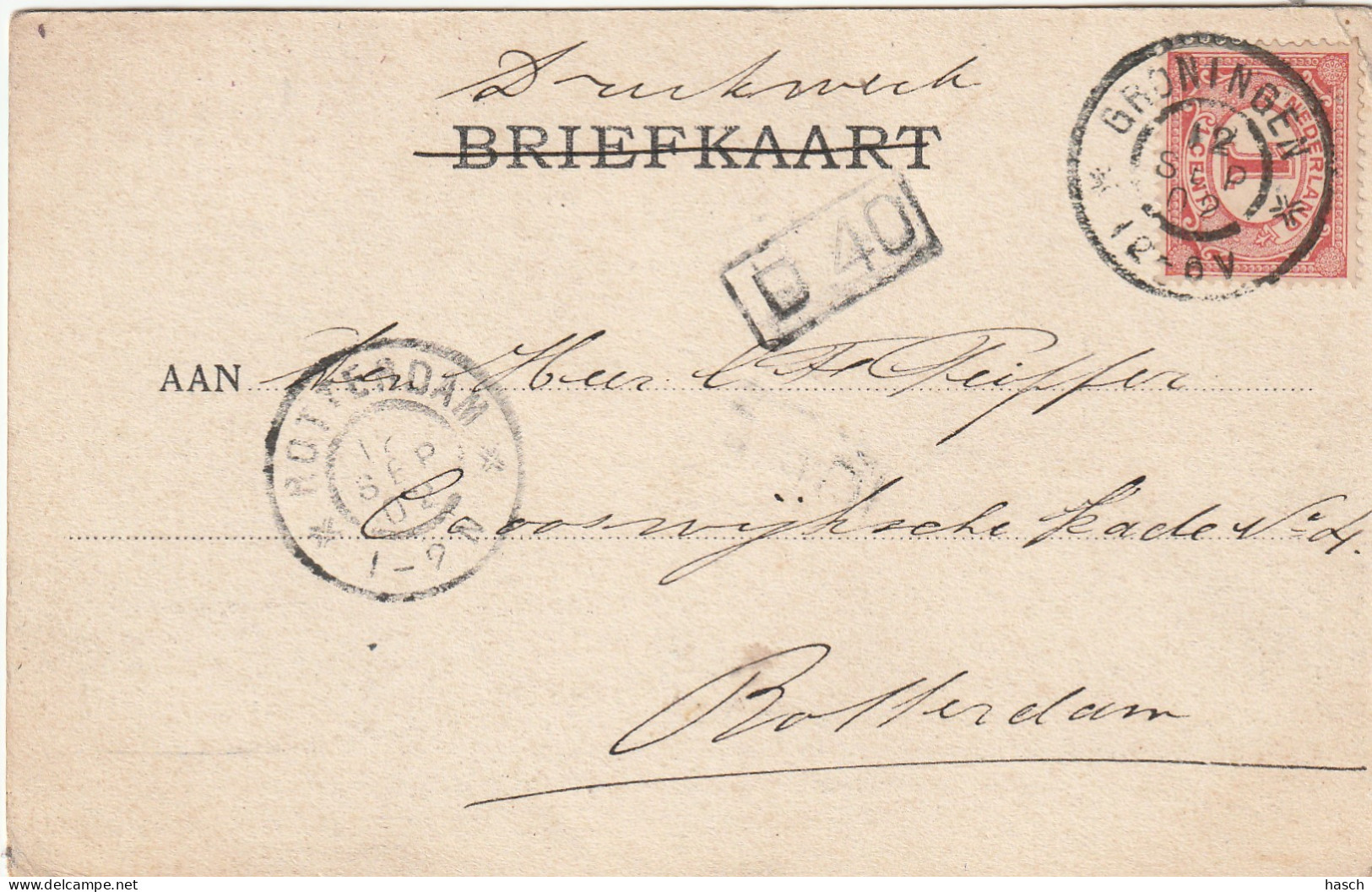 4893474Groningen, Markt. (Poststempel 1902)  - Groningen
