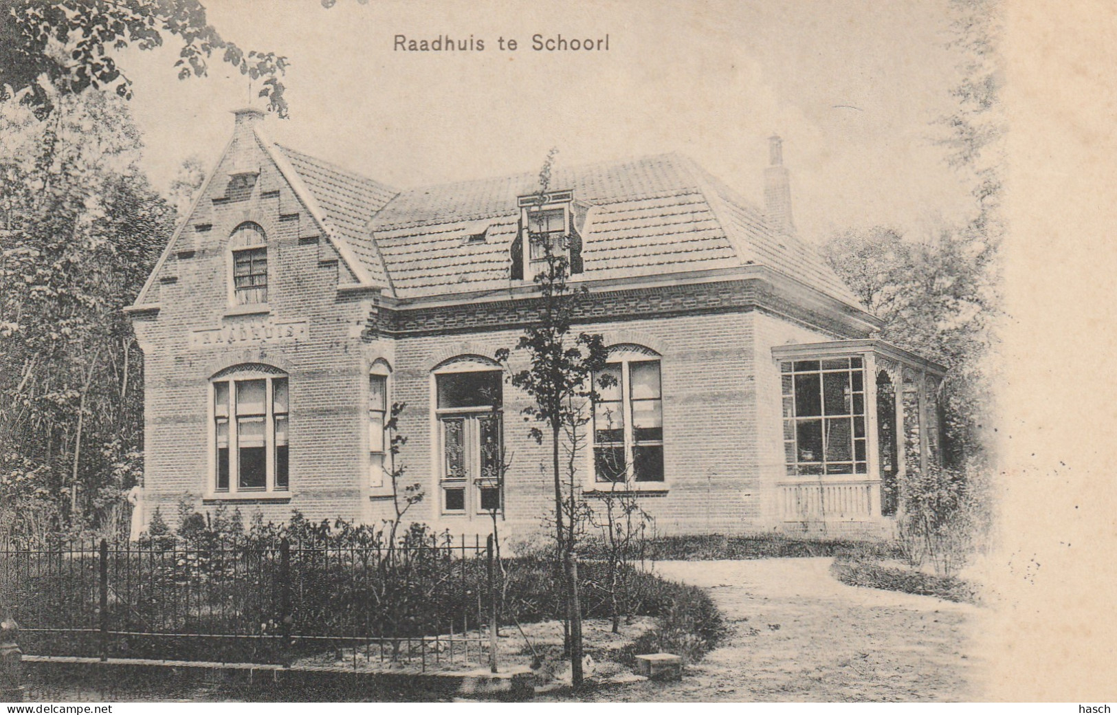 4892200Schoorl, Raadhuis. (Langebalk Stempel 1911)  - Schoorl