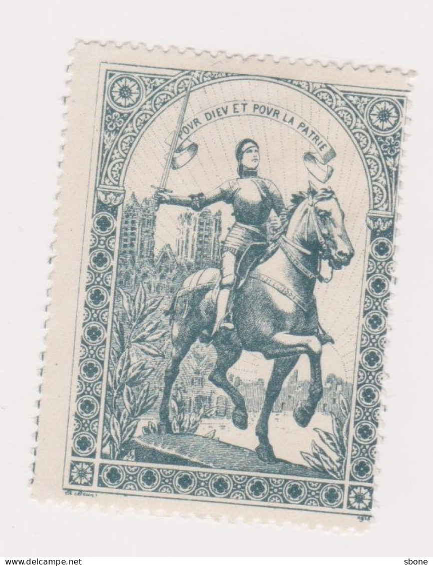 Vignette Militaire Delandre - Patriotique - Jeanne D'Arc - Grand Format - Vignettes Militaires