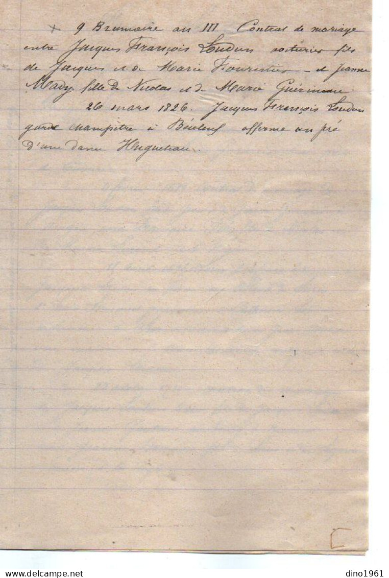 VP23.052 - Cachet Généralité De POITIERS - 5 Actes De 1671 / 1763 - Famille LOUDUN à FOUGERE X SURIN ....... - Algemene Zegels