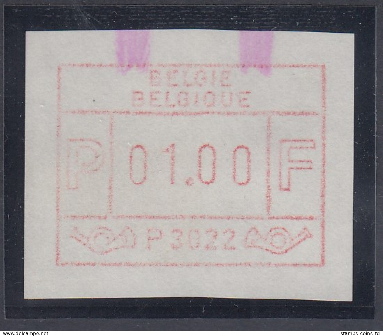 Belgien FRAMA-ATM P3022 Ninove Mit ENDSTREIFEN-Anfang ** Wert 01,00 - Other & Unclassified