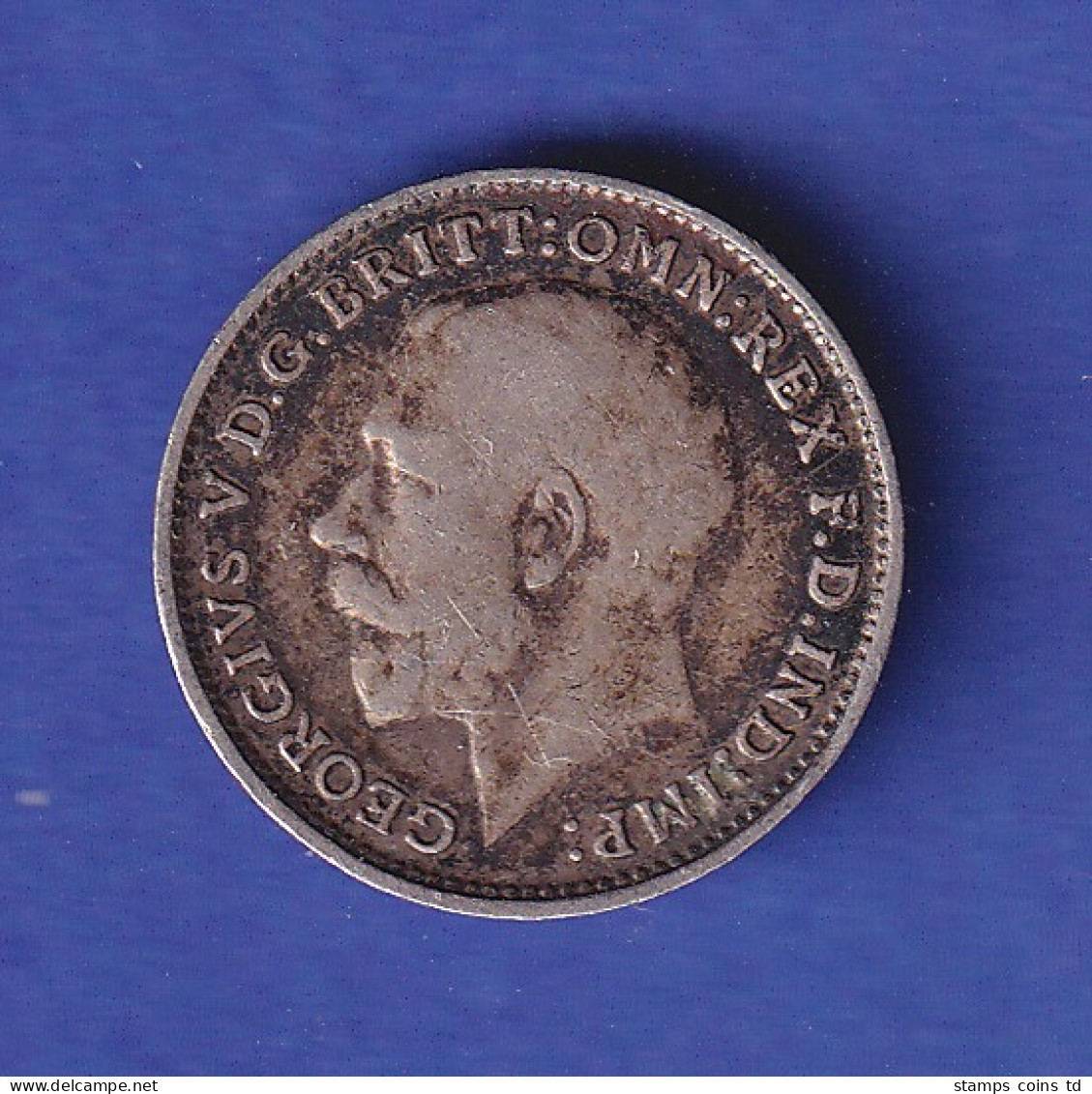 Großbritannien Silbermünze 3 Pence König George V. 1916 - Autres & Non Classés