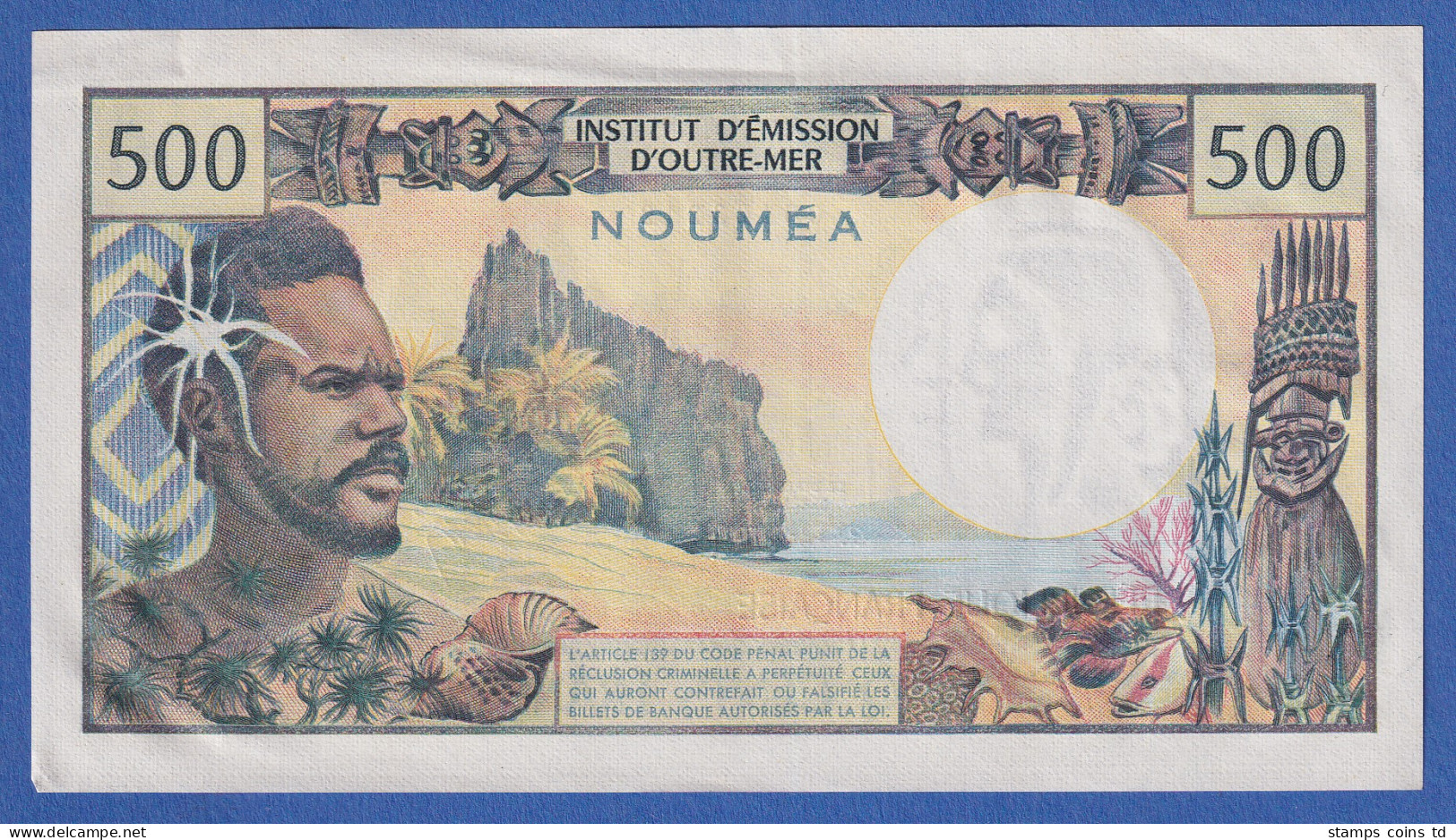 Frankreich Übersee Nouméa 1969 Banknote 500 Franc, Unzirkuliert. - Autres - Océanie