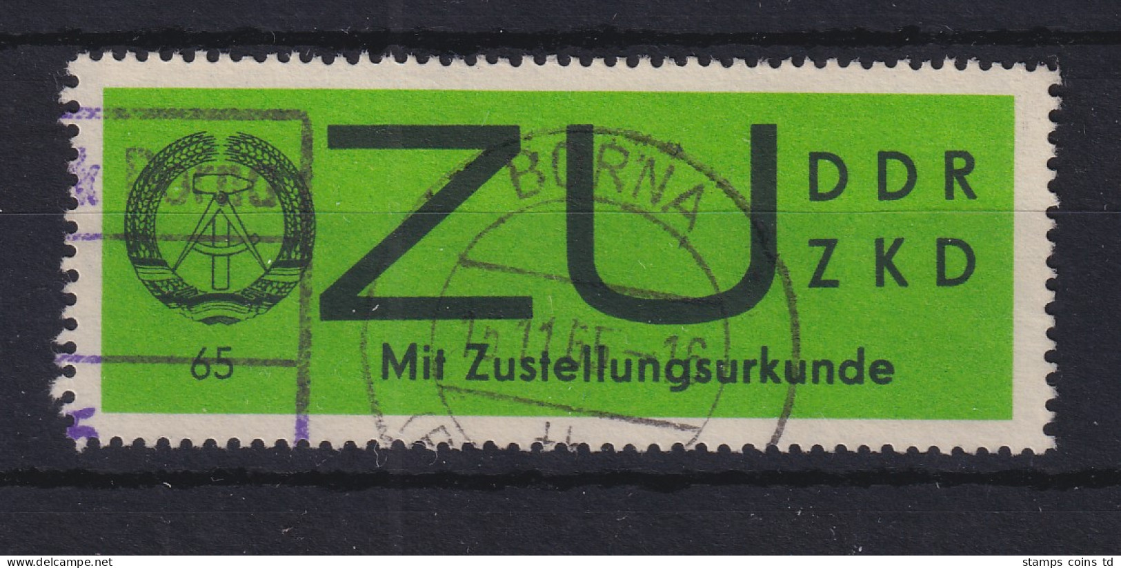 DDR Dienstmarke ZU Auf Gewöhnlichem Papier, Mi.-Nr. E 2x  Gest. BORNA - Oblitérés