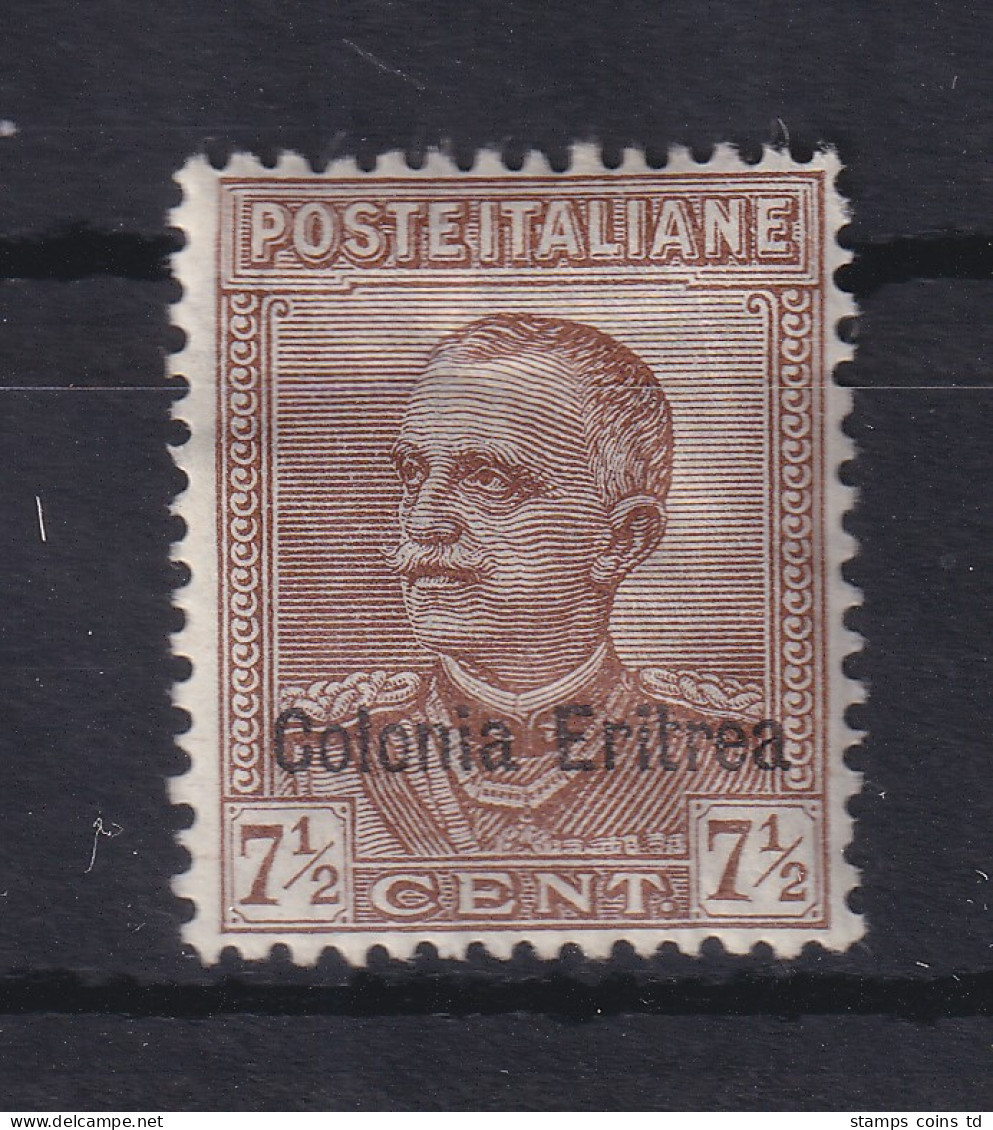 Italienisch-Eritrea 1928 Freimarke Viktor Emanuel III. 7 1/2 C. Mi.-Nr. 140 * - Erythrée