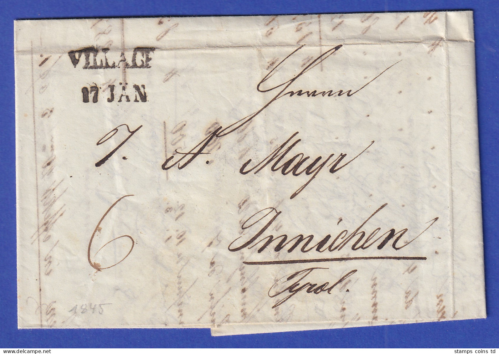 Österreich Geschäftsbrief Mit Zweizeiler VILLACH Von 1845 - ...-1850 Prefilatelia