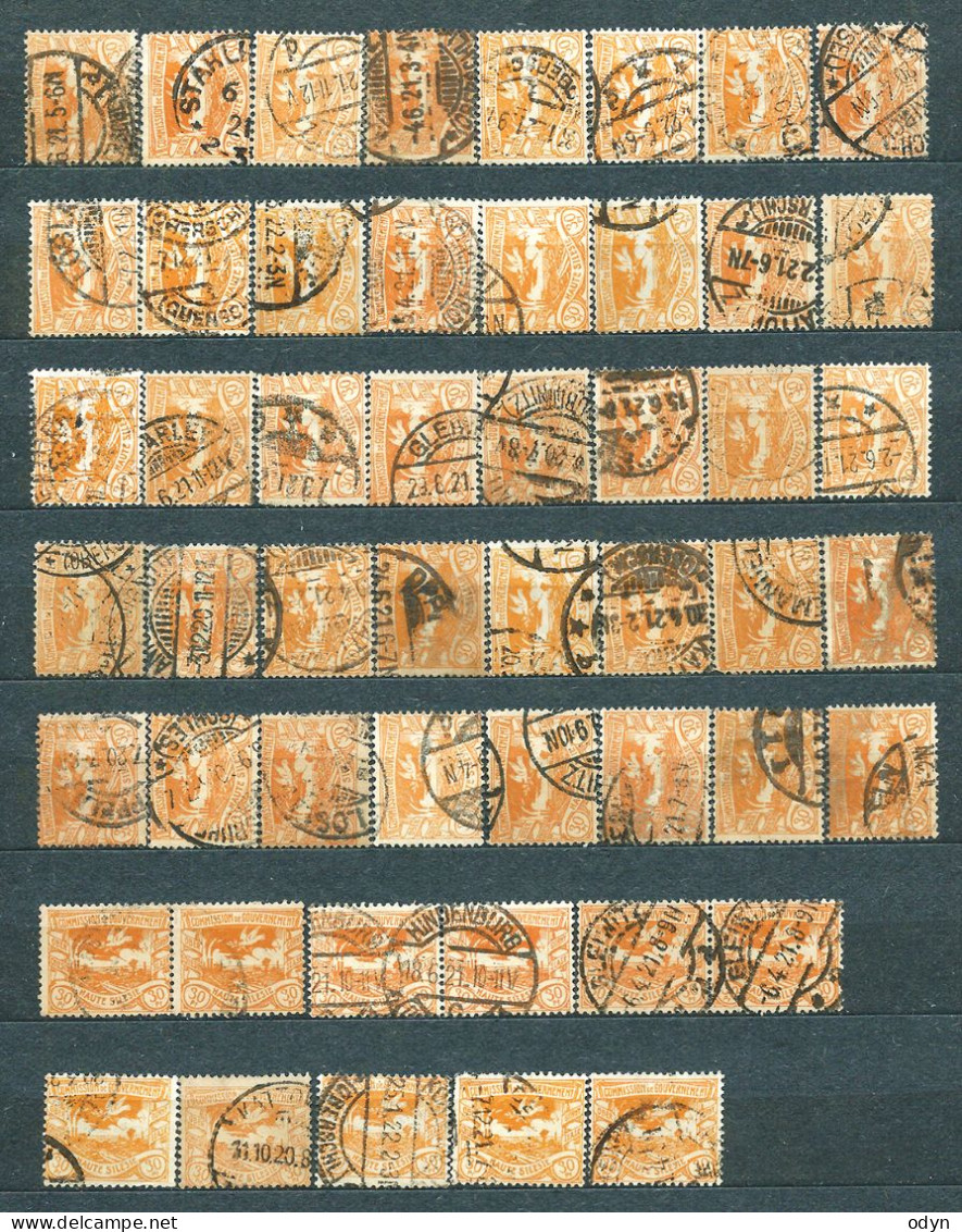 Plebiscite, Upper Silesia, 1920; Lot Of 210 Stamps From Set MiNr 13-29 - Used - Slesia