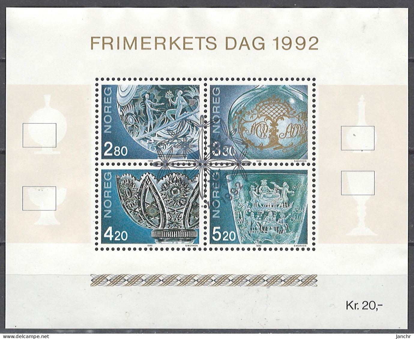 Norwegen Norway 1992. Mi. Block 18, Used O - Blocks & Kleinbögen