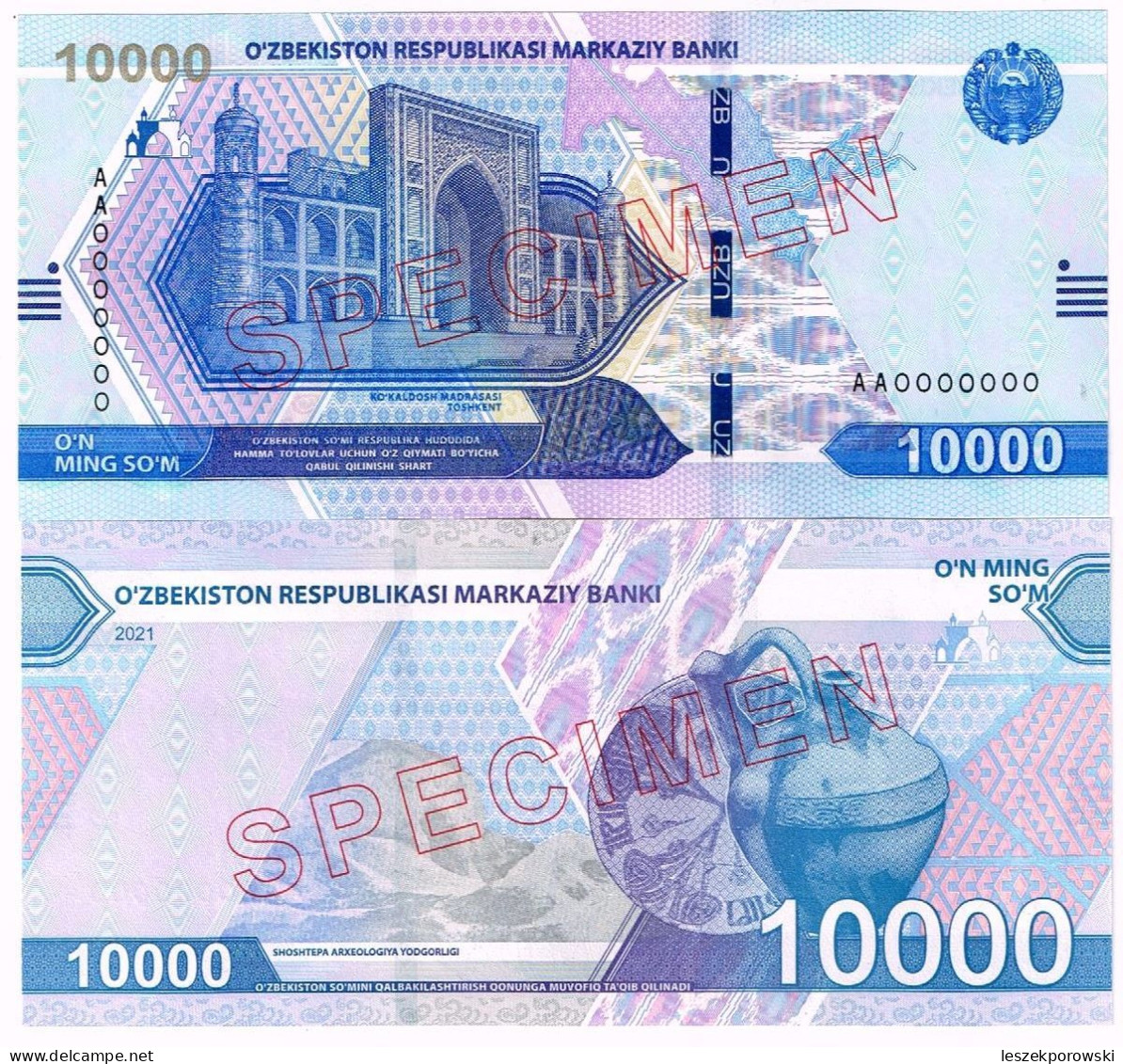 Uzbekistan specimen set