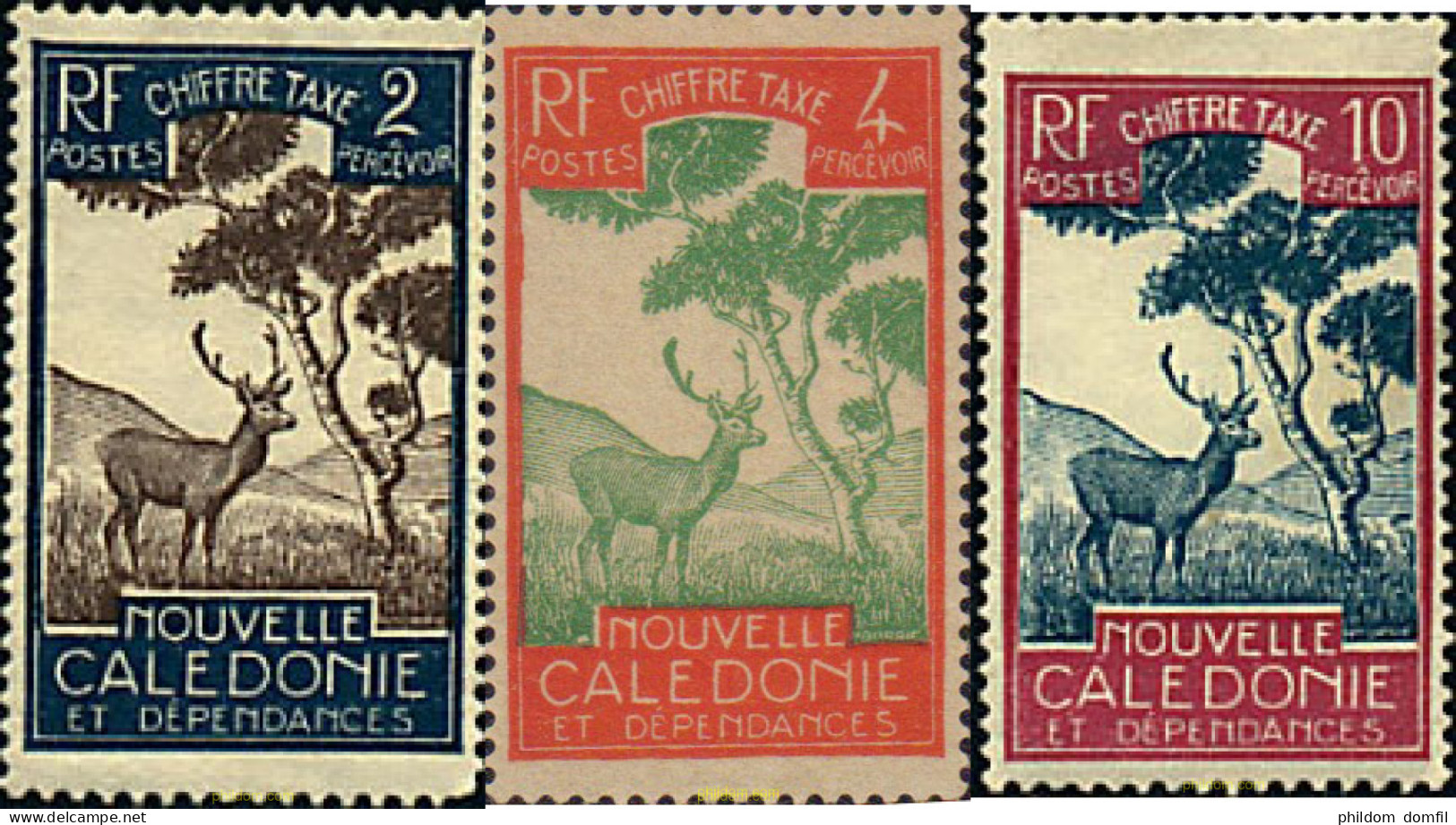 727117 HINGED NUEVA CALEDONIA 1928 CIERVOS - Unused Stamps
