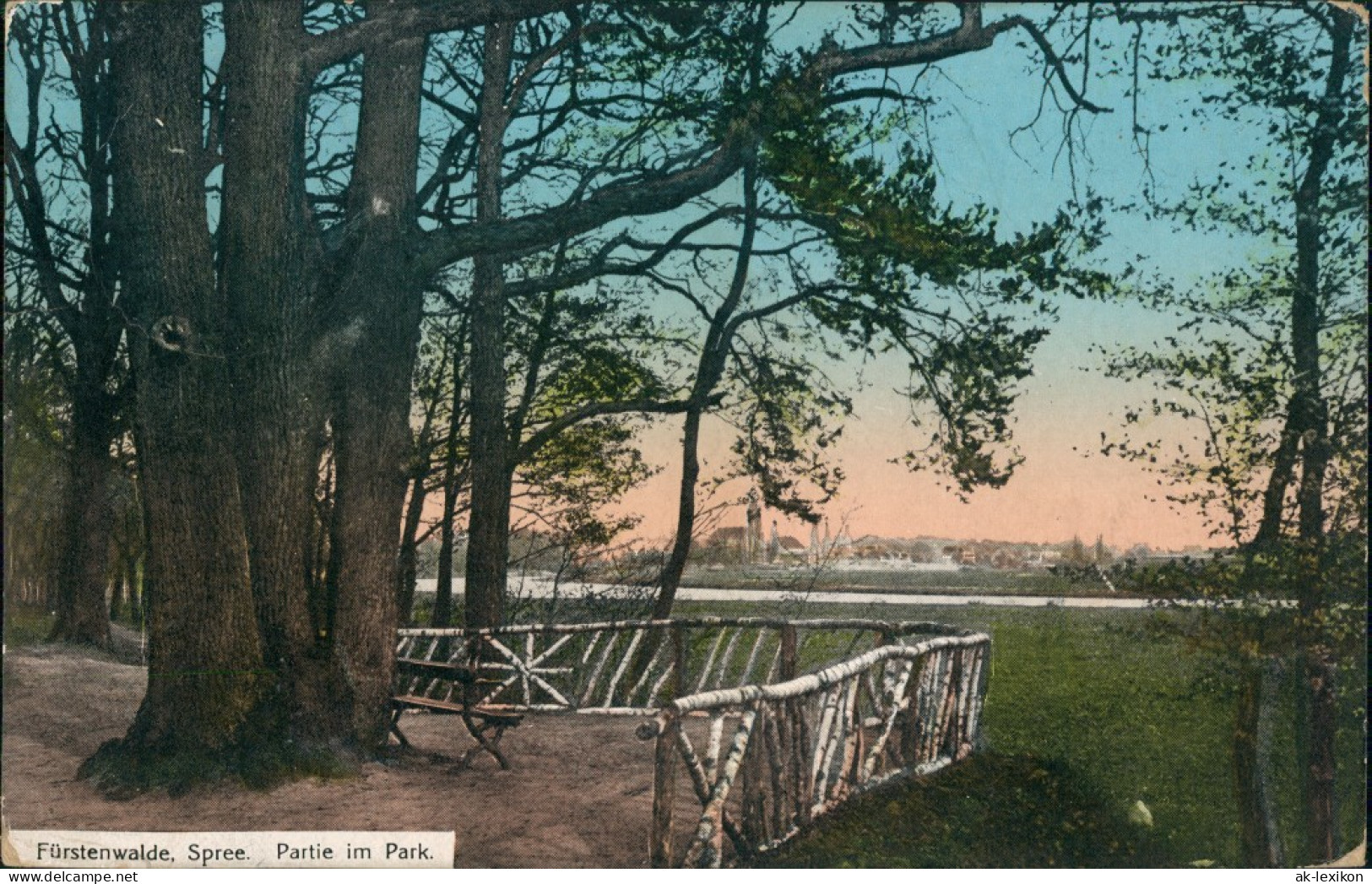 Ansichtskarte Fürstenwalde/Spree Partie Im Park 1917 - Fuerstenwalde