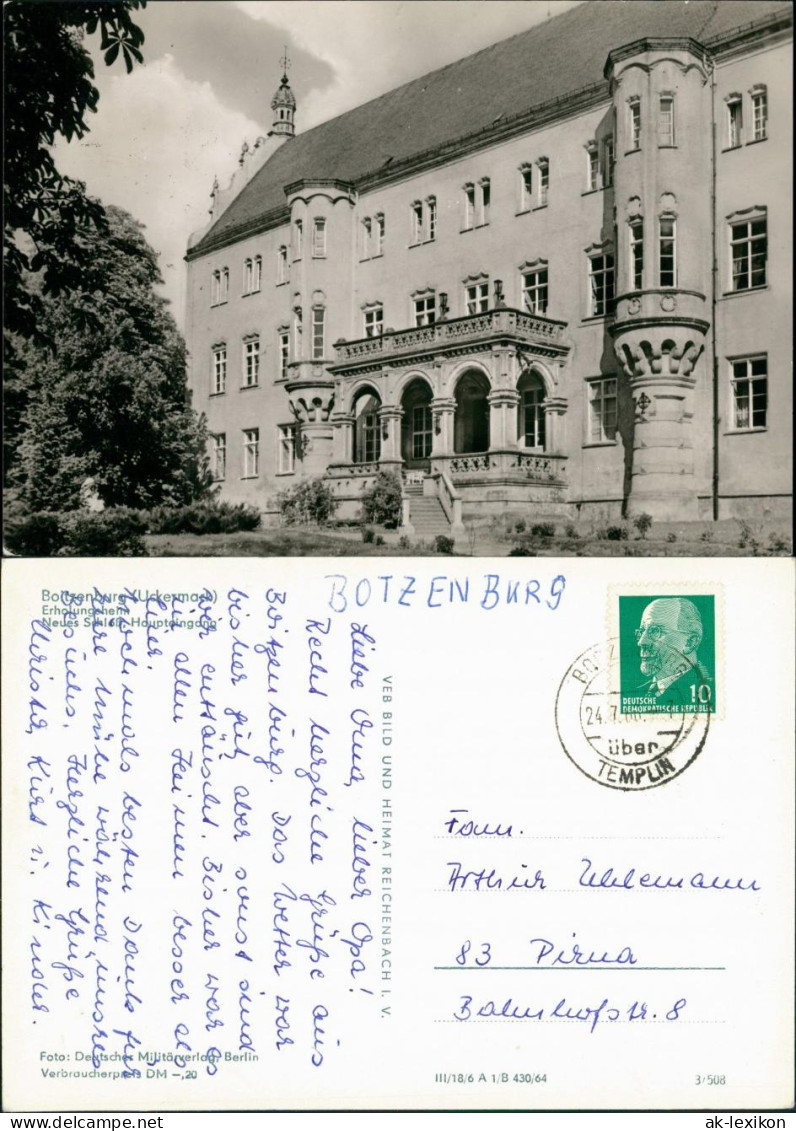 Boitzenburger Land Partie Am Erholungsheim, DDR Postkarte 1966/1964 - Boitzenburg