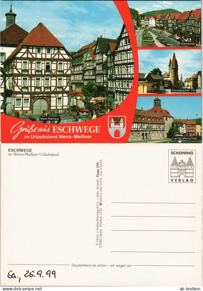 Ansichtskarte Eschwege Mehrbildkarte Mit 4 Stadtteilansichten 1999 - Eschwege