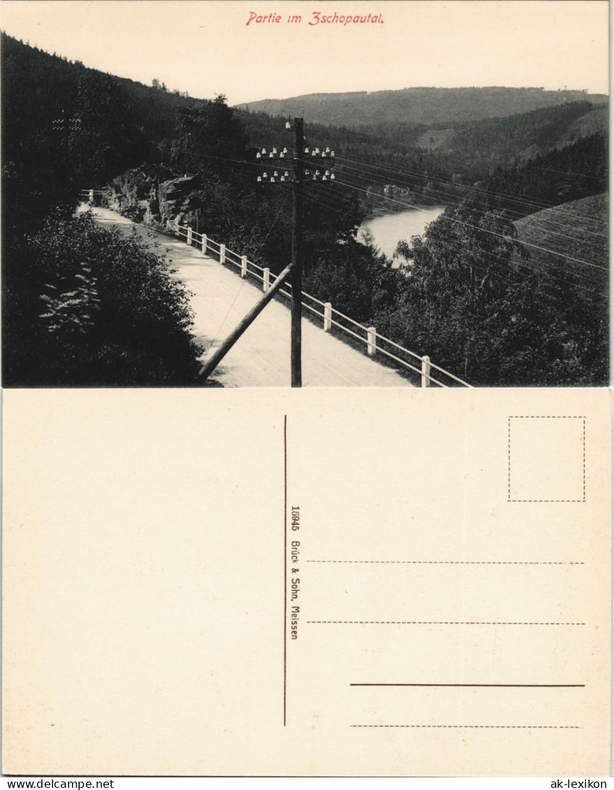 Ansichtskarte Zschopau Zschopautal - Weg 1916 - Zschopau