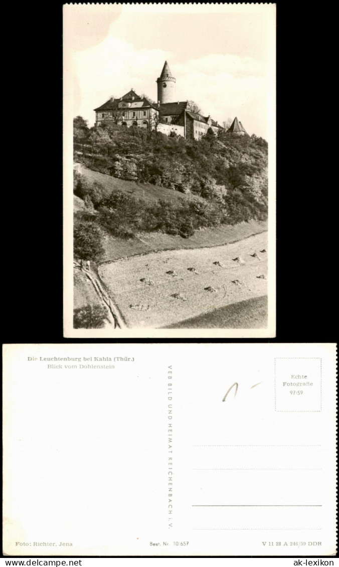 Ansichtskarte Kahla (Thüringen) Leuchtenburg 1959 - Kahla