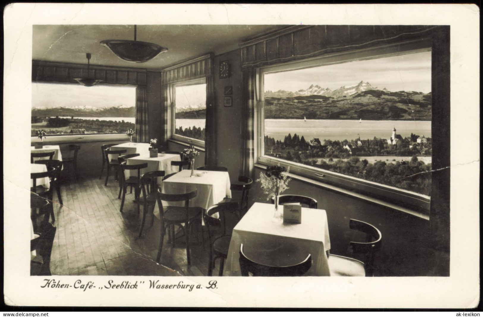 Ansichtskarte Wasserburg Am Bodensee Innenraum - Höhenrestaurant 1937 - Wasserburg A. Bodensee