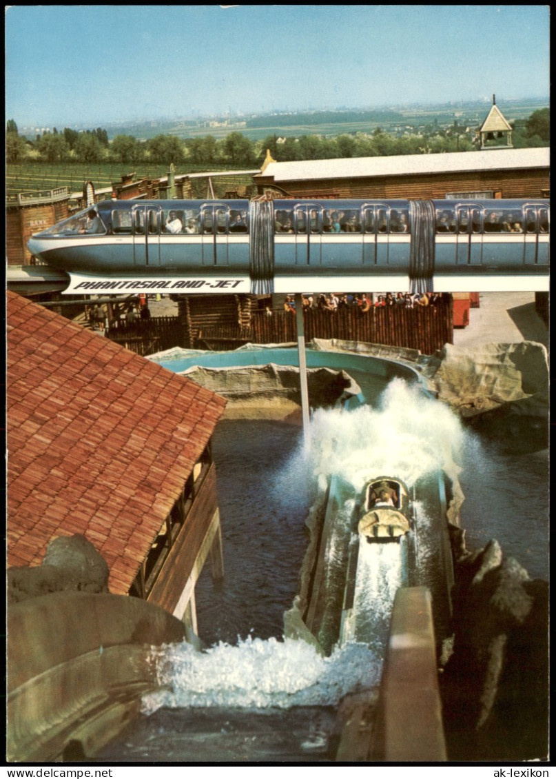 Brühl PHANTASIALAND-JET Monorail Einschienenzug Wildwasserbahn 1975 - Bruehl