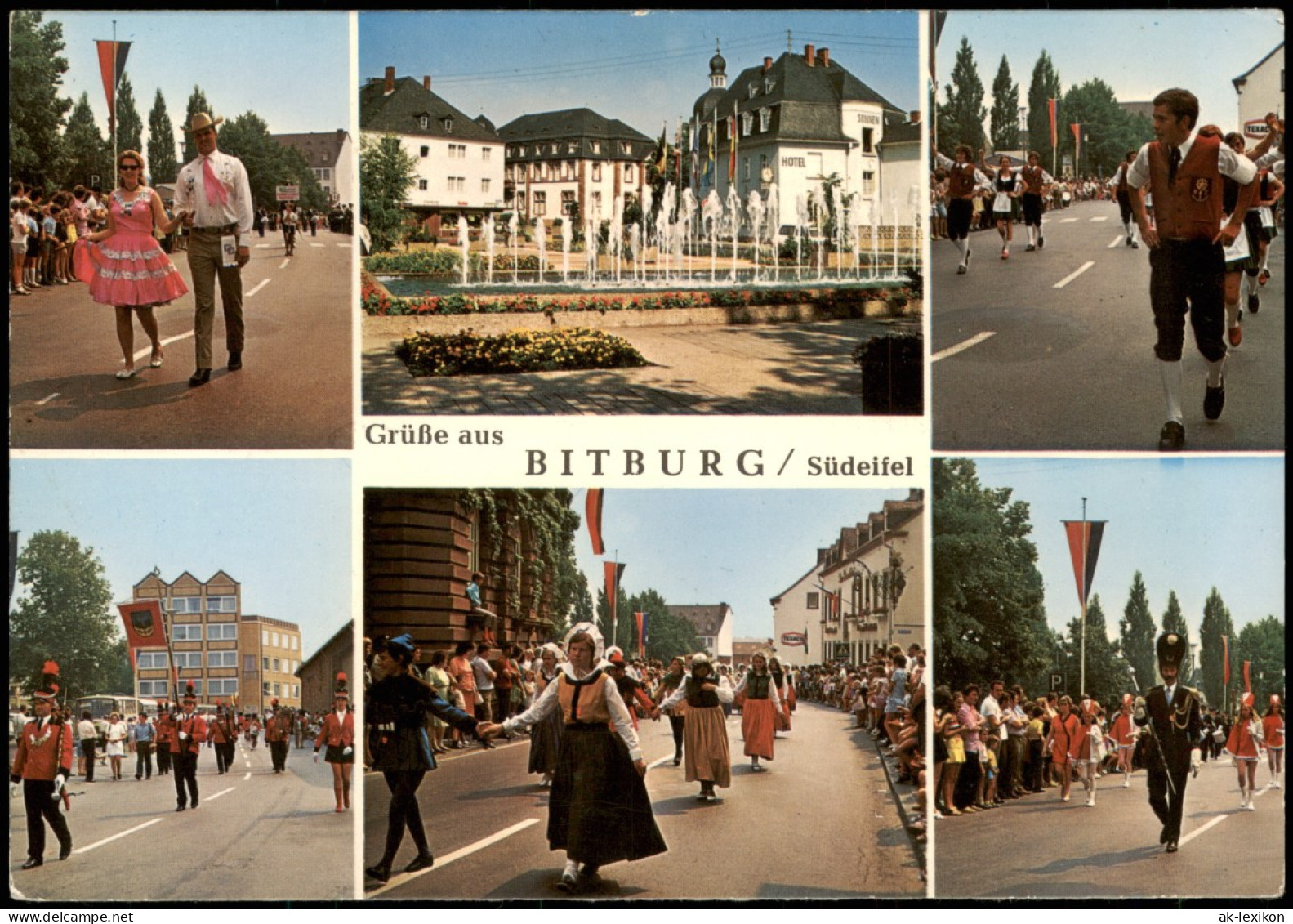 Bitburg Ortsansicht Internationales Grenzlandtreffen, Mehrbildkarte 1975 - Bitburg