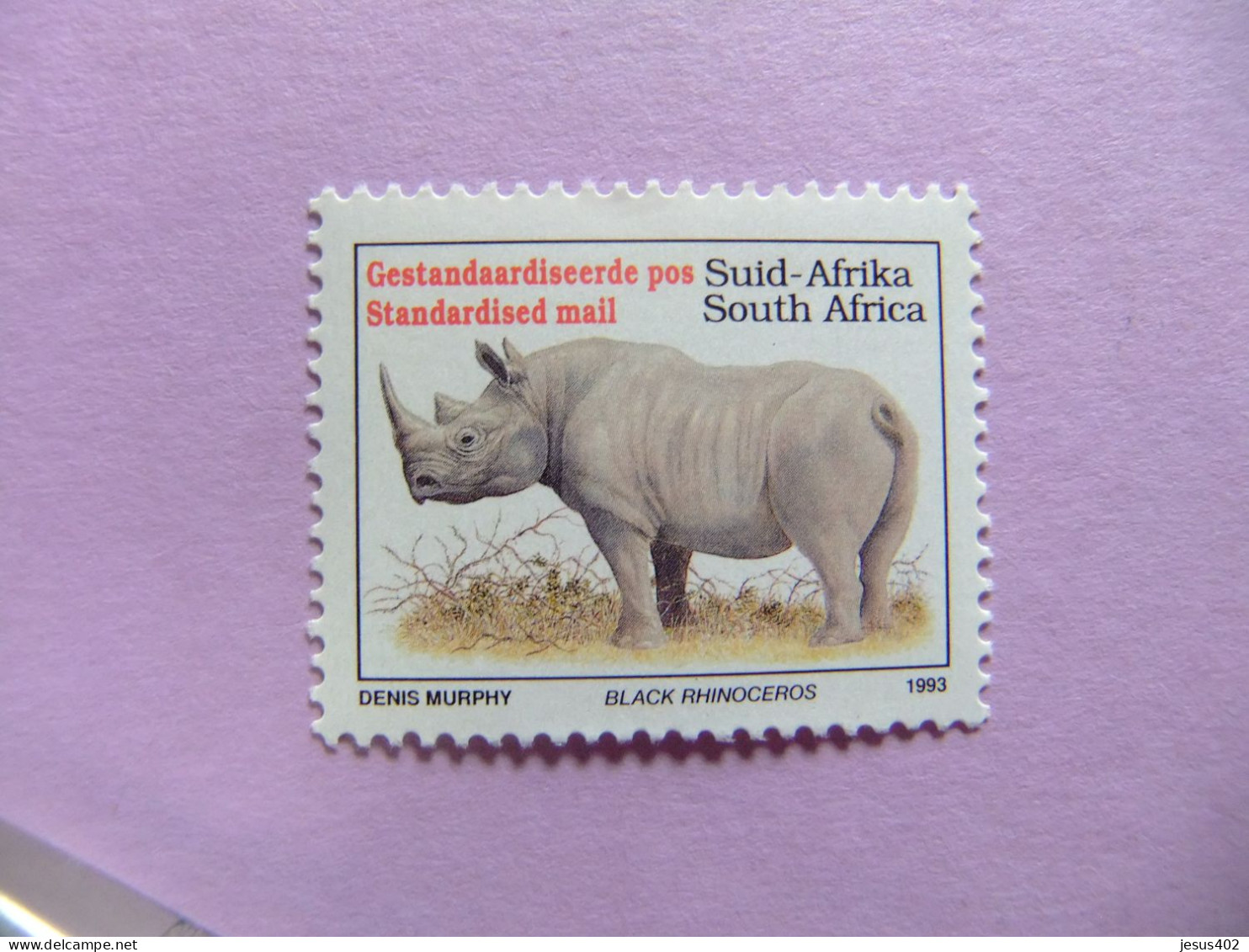 48 AFRICA DEL SUR / RSA 1996 / BLACK RHINOCEROS / YVERT 813 A  MNH - Nuevos